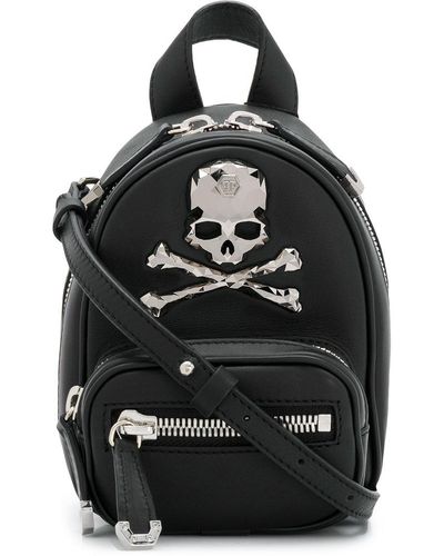 Philipp Plein Skull Embellished Mini Backpack - Black