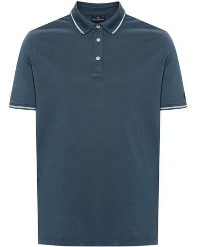 Paul & Shark Poloshirt mit Logo-Patch - Blau