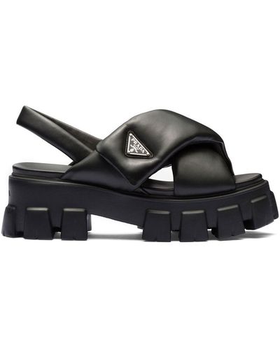 Prada Sandalen 'Monolith' - Schwarz