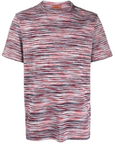 Missoni Striped Cotton T-shirt - Red