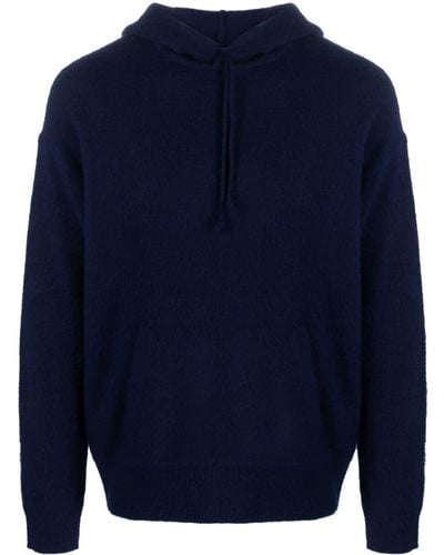 Polo Ralph Lauren Wool-blend Knitted Hoodie - Blue