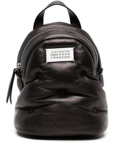 Maison Margiela Mochila Glam Slam con números - Negro