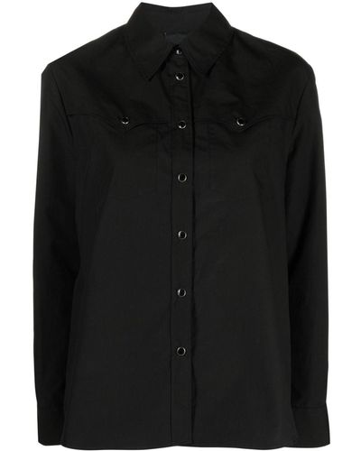 Pinko Western-stitched Cotton Shirt - Black