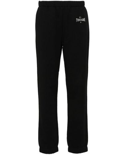 Chiara Ferragni Embroidered-logo Track Trousers - Black