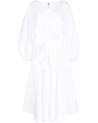 Palmer//Harding Lace-detail Flared Shirtdress - White