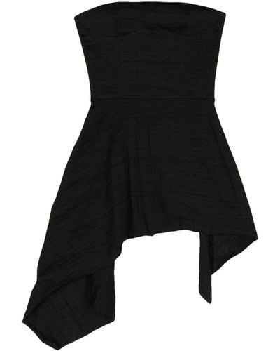 Uma Wang Corset-style Linen-blend Blouse - Black