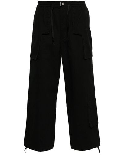 Perks And Mini P. World Return Mid-waist Loose-fit Trousers - Black