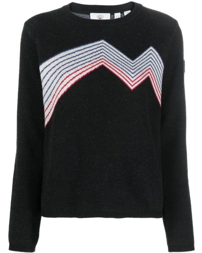 Rossignol Mountain Intarsia-knit Jumper - Black