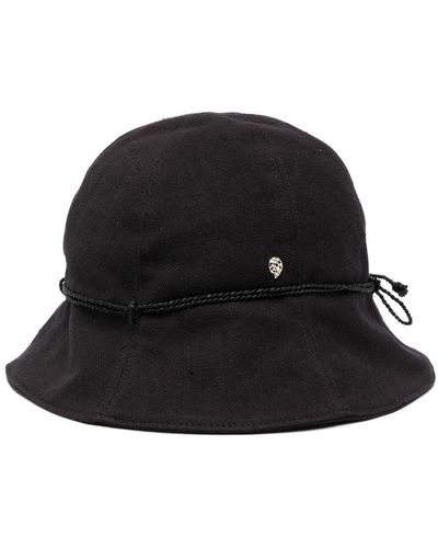 Helen Kaminski Logo-charm Cotton Bucket Hat - Black
