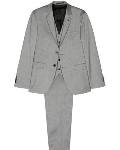 Karl Lagerfeld Costume trois-pièces à simple boutonnage - Gris