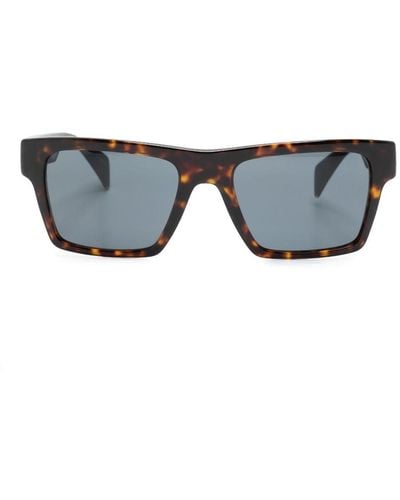 Versace Tortoiseshell-effect Square Frame Sunglasses - Grey
