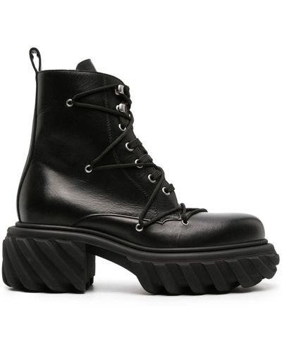 Off-White c/o Virgil Abloh Tractor Motor Lace Boots - Black