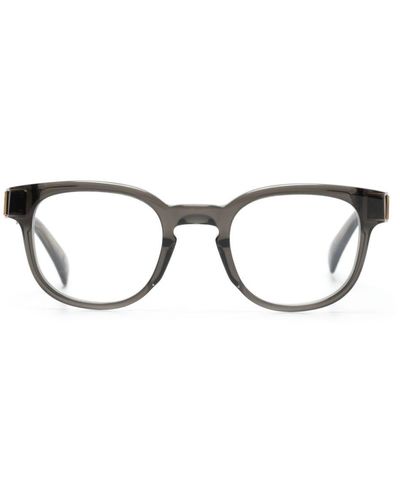 Dunhill Eckige Brille mit transparentem Gestell - Grau
