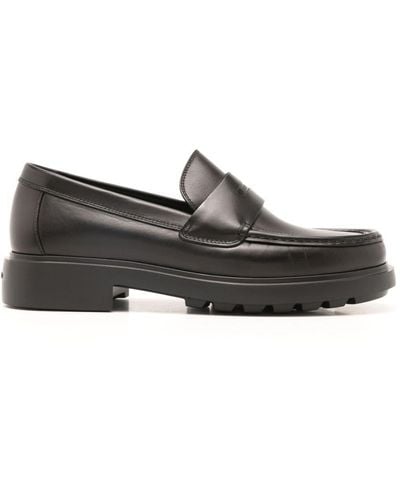 Ferragamo Penny-slot Leather Loafers - Grey