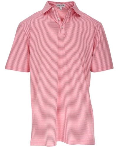 Peter Millar Striped Polo Shirt - Pink