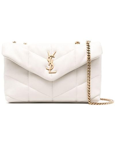 Saint Laurent Puffer Toy Quilted Mini Bag - Natural