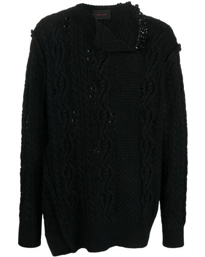 Simone Rocha Bead-embellished Merino Sweater - Black