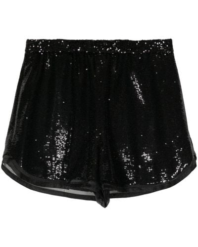 Juun.J Sequinned Mini Shorts - ブラック