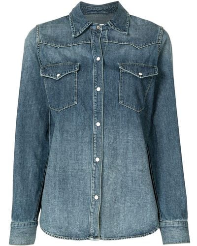 Nili Lotan Denim Blouse - Blauw