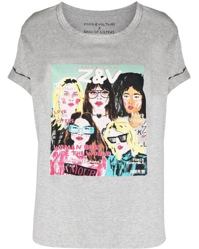 Zadig & Voltaire Anya Band Of Sisters Tシャツ - グレー