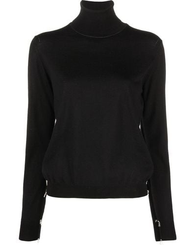 Maison Margiela Jersey Work-In-Progress con cuello alto - Negro