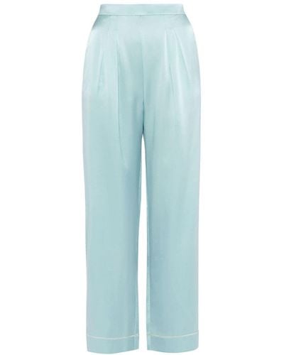 Eres Mondain Silk Pajama Pants - Blue