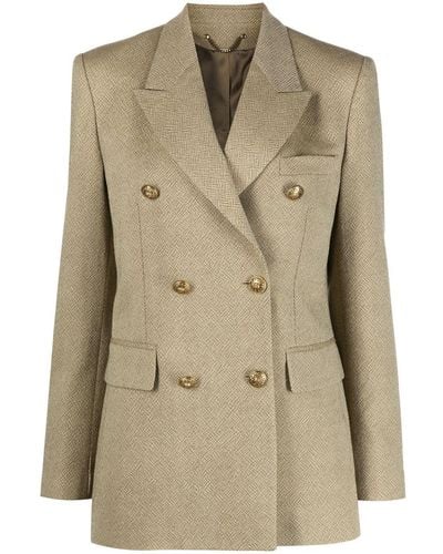 Golden Goose Jacquard Double-breasted Blazer - Natural