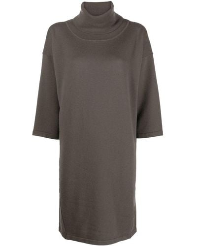 Gentry Portofino Roll-neck Knitted Dress - Grey