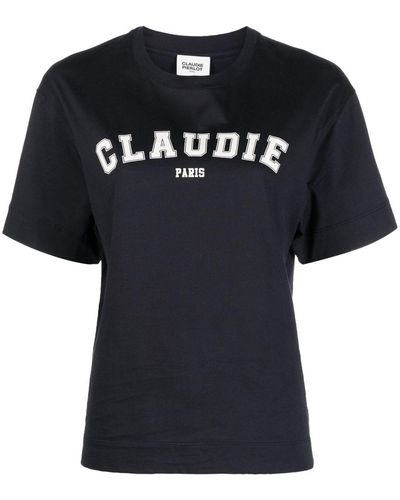 Claudie Pierlot Camiseta con logo estampado - Negro