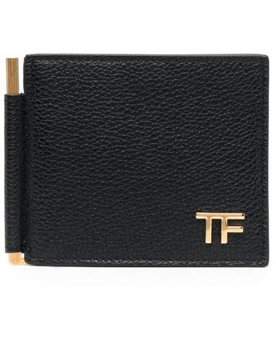 Tom Ford Wallet With Money Clip - Black