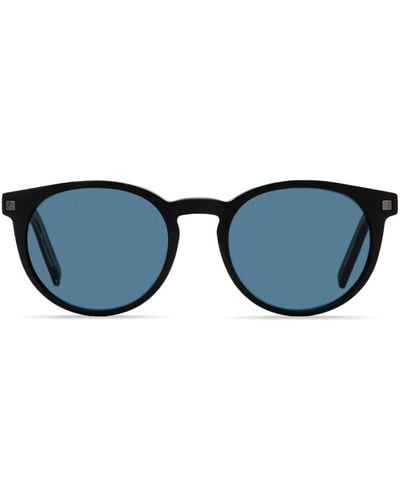 Zegna Pantos Sonnenbrille mit ovalem Gestell - Blau