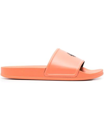 Marcelo Burlon Slippers Met Print - Oranje