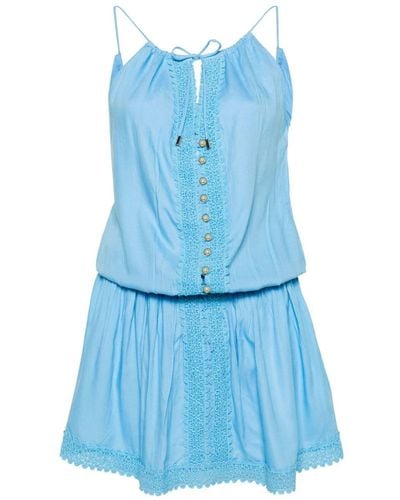 Melissa Odabash Chelsea Mini-jurk Met Kant - Blauw