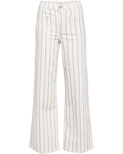 FRAME Le Slim Palazzo Striped Jeans - White