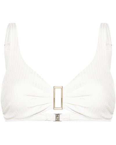 Melissa Odabash Bel Air Ribbed Bikini Top - White