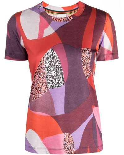 Paul Smith T-shirt con stampa - Rosso