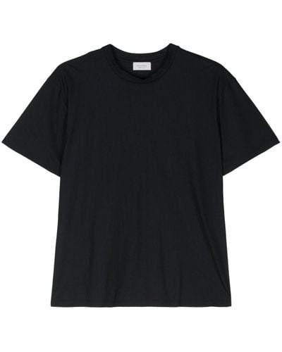 Mazzarelli T-shirt Met Stiksel - Zwart