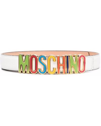 Moschino ロゴ ベルト - ホワイト