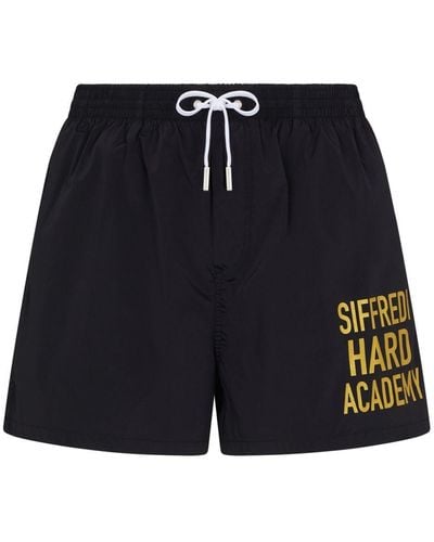 DSquared² Slogan-print Swim Shorts - Blue