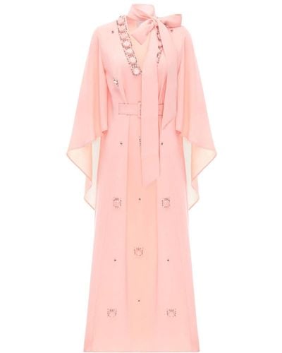 Huishan Zhang Salina V-neck Midi Dress - Pink