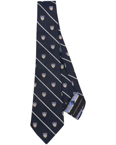 Polo Ralph Lauren Club Striped Silk Tie - Blue