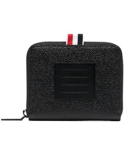 Thom Browne Cartera pequeña con cremallera - Negro