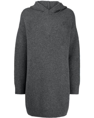 Lisa Yang Louise Cashmere Hooded Ress - Grey