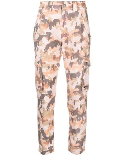 Isabel Marant Jeans crop con stampa camouflage - Marrone