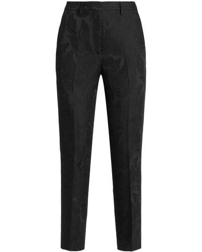 Etro Jacquard Tailored Pants - Black