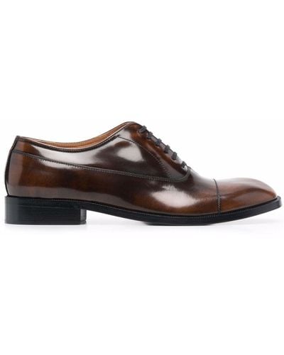 Maison Margiela Waxed Leather Oxford Shoes - Brown