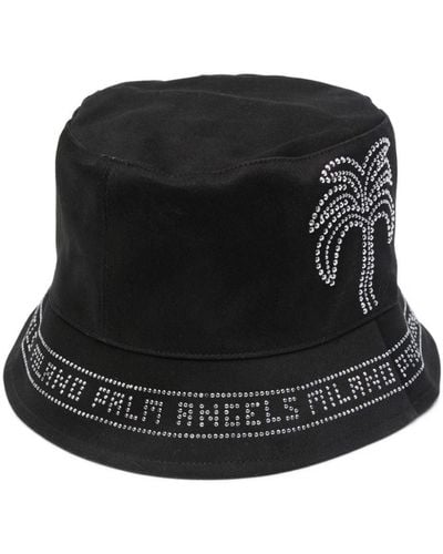 Palm Angels Milano Studded Bucket Hat - Black