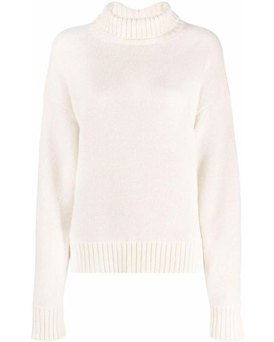 Jil Sander Roll Neck Knitted Sweater - Natural