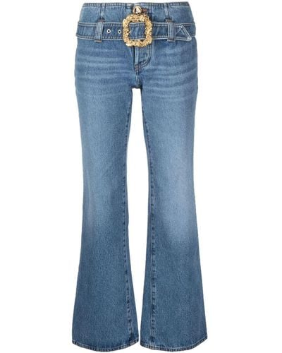 Cormio Cropped Bootcut Jeans - Blue