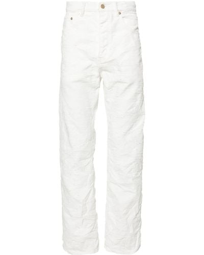 Purple Brand P011 Distressed Straight Jeans - White